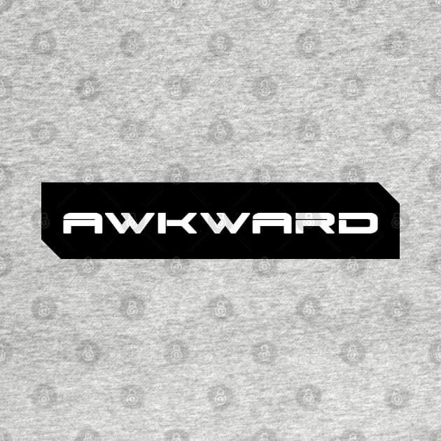 Awkward simple cyberpunk urban slang letters white by Swiiing